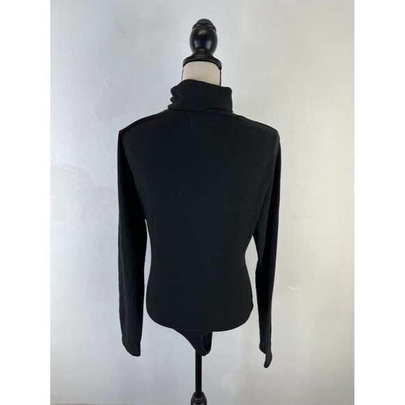 Madewell | Black Turtleneck Stretch Long Sleeve Bodysuit Size XL - Picture 4 of 4